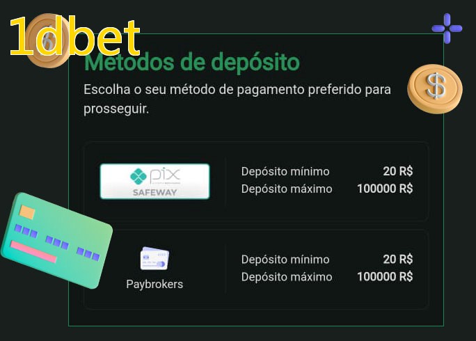 O cassino 1dbetbet oferece uma grande variedade de métodos de pagamento